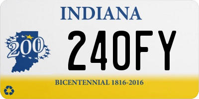 IN license plate 240FY