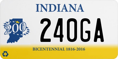 IN license plate 240GA