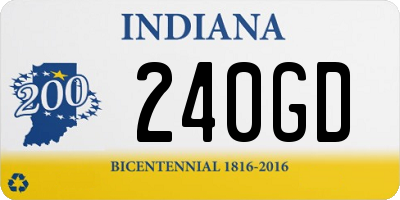 IN license plate 240GD