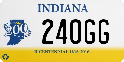 IN license plate 240GG