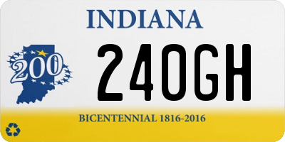 IN license plate 240GH