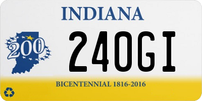 IN license plate 240GI