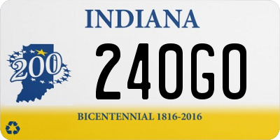 IN license plate 240GO