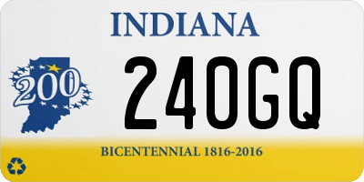 IN license plate 240GQ