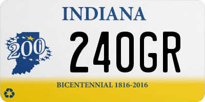 IN license plate 240GR