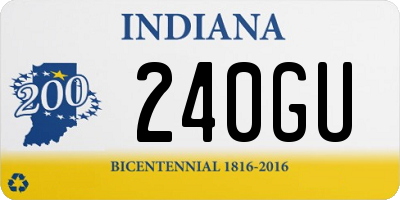 IN license plate 240GU