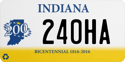 IN license plate 240HA