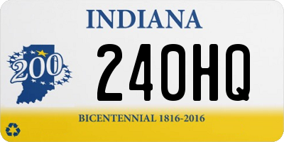 IN license plate 240HQ