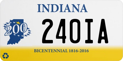 IN license plate 240IA