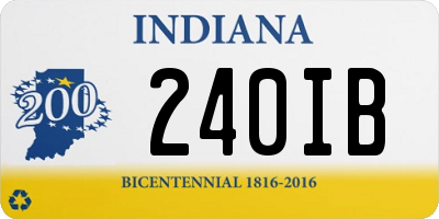 IN license plate 240IB