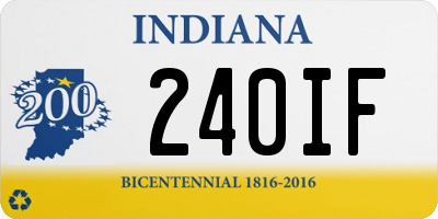 IN license plate 240IF
