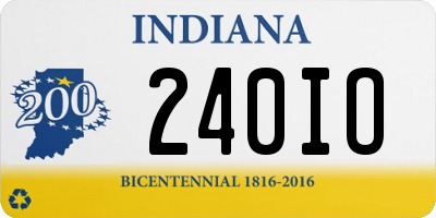 IN license plate 240IO