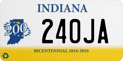 IN license plate 240JA