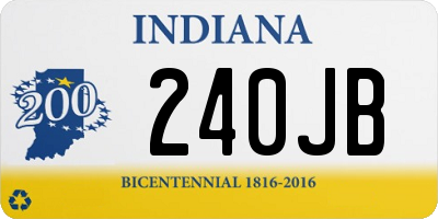 IN license plate 240JB