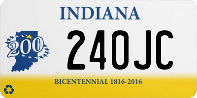 IN license plate 240JC