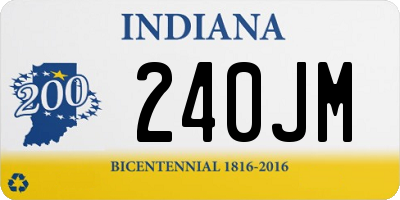 IN license plate 240JM