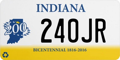 IN license plate 240JR