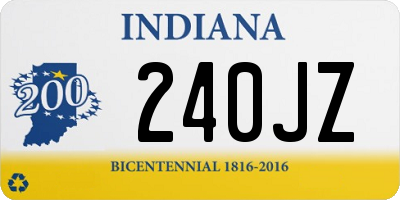 IN license plate 240JZ