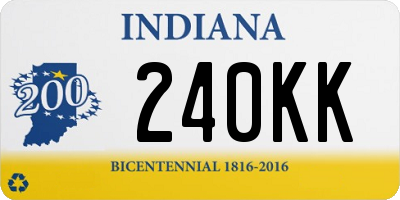 IN license plate 240KK