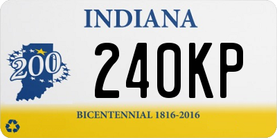 IN license plate 240KP