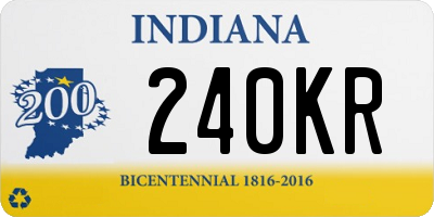 IN license plate 240KR