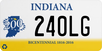 IN license plate 240LG