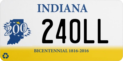 IN license plate 240LL