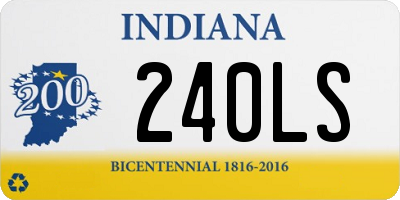 IN license plate 240LS