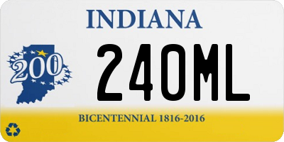 IN license plate 240ML