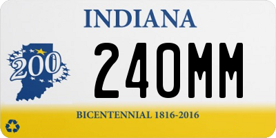 IN license plate 240MM