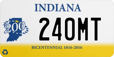 IN license plate 240MT