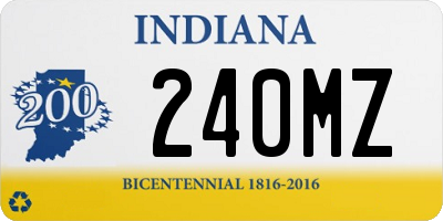 IN license plate 240MZ