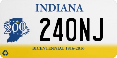 IN license plate 240NJ