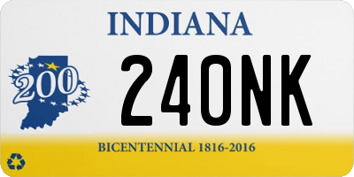 IN license plate 240NK