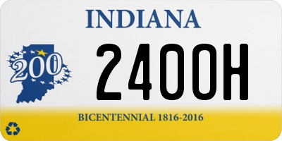 IN license plate 240OH