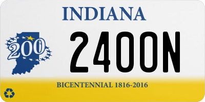 IN license plate 240ON