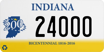 IN license plate 240OO