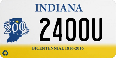 IN license plate 240OU