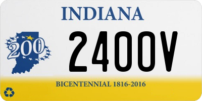 IN license plate 240OV