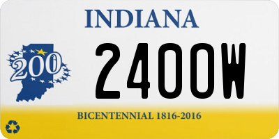 IN license plate 240OW