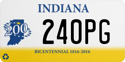 IN license plate 240PG