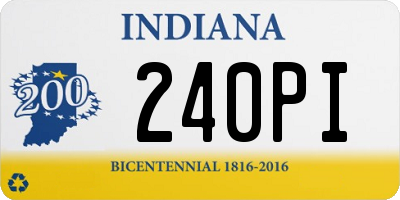 IN license plate 240PI