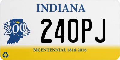 IN license plate 240PJ