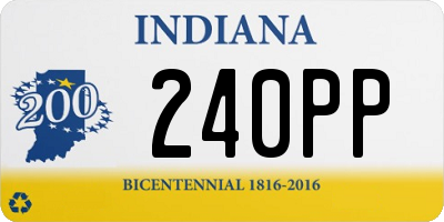 IN license plate 240PP