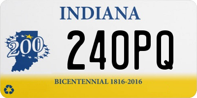 IN license plate 240PQ