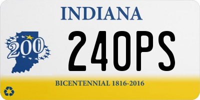 IN license plate 240PS