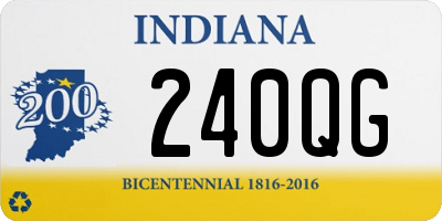 IN license plate 240QG