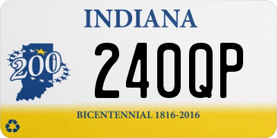 IN license plate 240QP