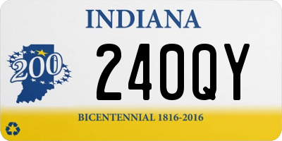 IN license plate 240QY