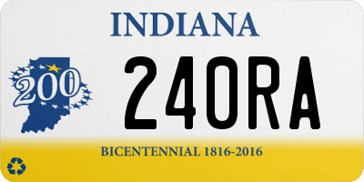 IN license plate 240RA